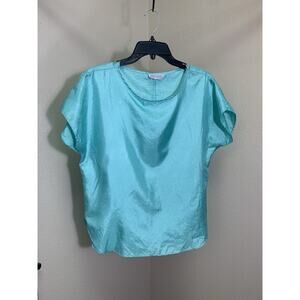 Jessica Michelle turquoise flowy blouse size medium